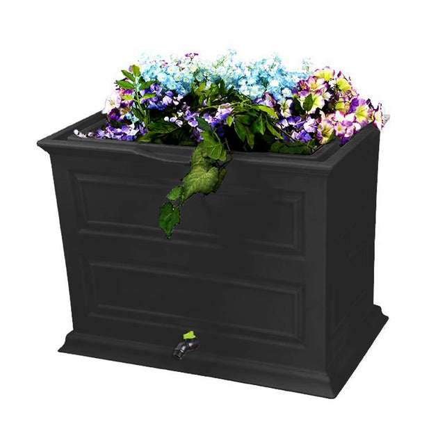 savannah plastic elevated planter with trellis Savannah Eco Elevated Garden Rain Saver