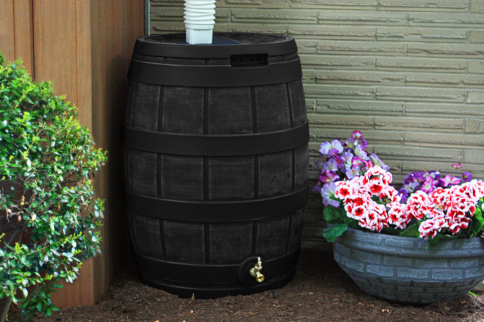 Good Ideas Rain Wizard 50 Gallon Plastic Rain Barrel Urn, Sandstone (4 –  Tuesday Morning