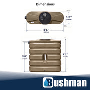 Bushman 130 Gallon Slimline Rainwater Harvesting Tank - Mocha