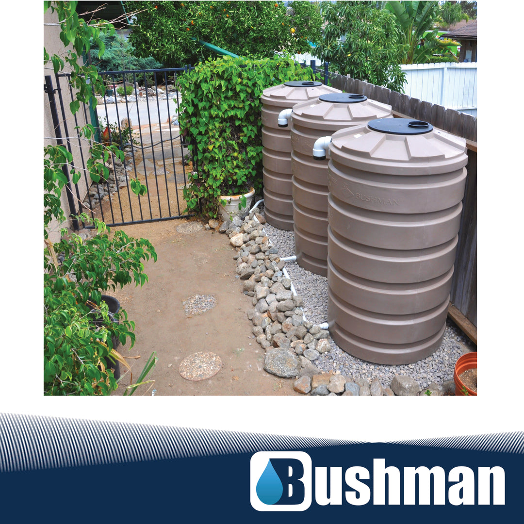 Bushman 205 Gallon Rainwater Harvesting Tank - Mocha – Good Ideas Bushman 205 Gallon Rainwater Harvesting Tank - Mocha – Good Ideas