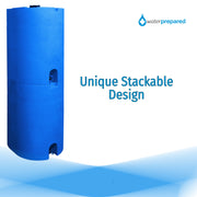 WaterPrepared 55 Gallon Blue Water Storage Tank