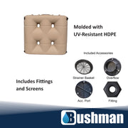 Bushman 530 Gallon Slimline Rainwater Harvesting Tank - Mocha