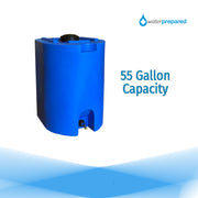 WaterPrepared 55 Gallon Blue Water Storage Tank