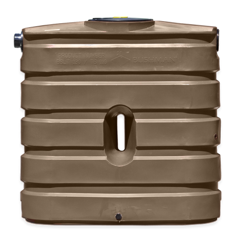 Bushman 130 Gallon Slimline Rainwater Harvesting Tank - Mocha