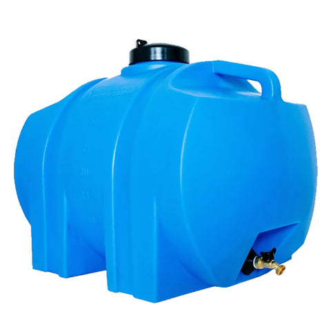 WaterPrepared 35 Gallon Blue Horizontal Utility Tank