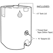 WaterPrepared 160 Gallon Large Capacity Water Storage Tank