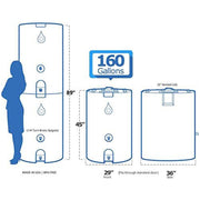 WaterPrepared 160 Gallon Large Capacity Water Storage Tank