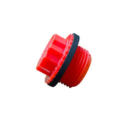 P-68B Threaded Red Drain Cap Plug with O-Ring