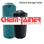 Chem-Tainer 250 Gal. Black Vertical Water Tank