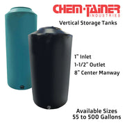 Chem-Tainer 55 Gal. Vertical Water Tank