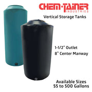 Chem-Tainer 250 Gal. Green Vertical Water Tank