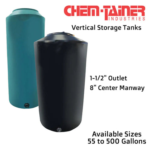 Chem-Tainer 250 Gal. Green Vertical Water Tank