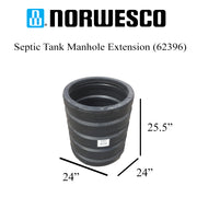 Norwesco Septic Tank Manhole Extension 24"H x 20"D (62396)