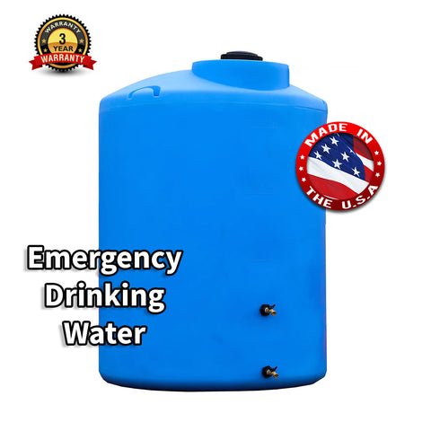 Sure Water 500-Gallon Round Plastic Emergency Water Storage Tank