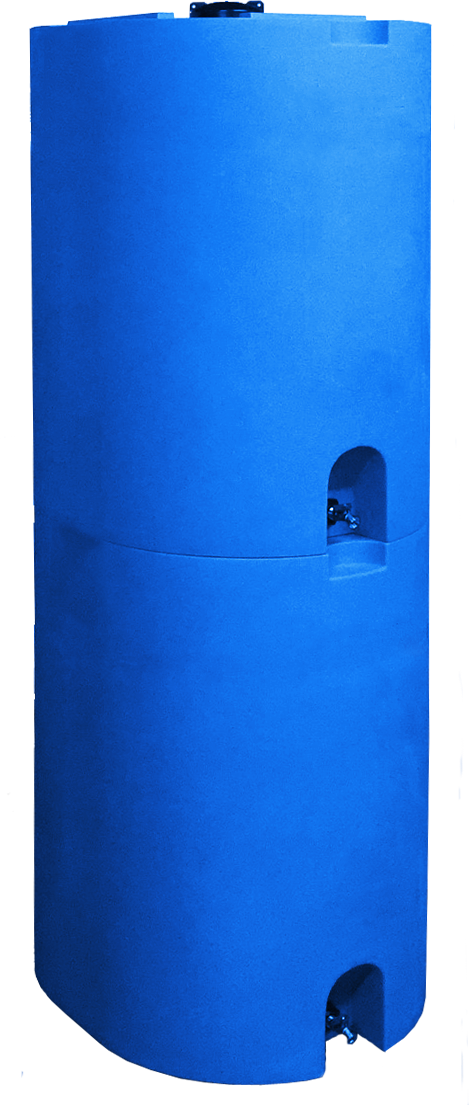 WaterPrepared 55 Gallon Blue Water Storage Tank