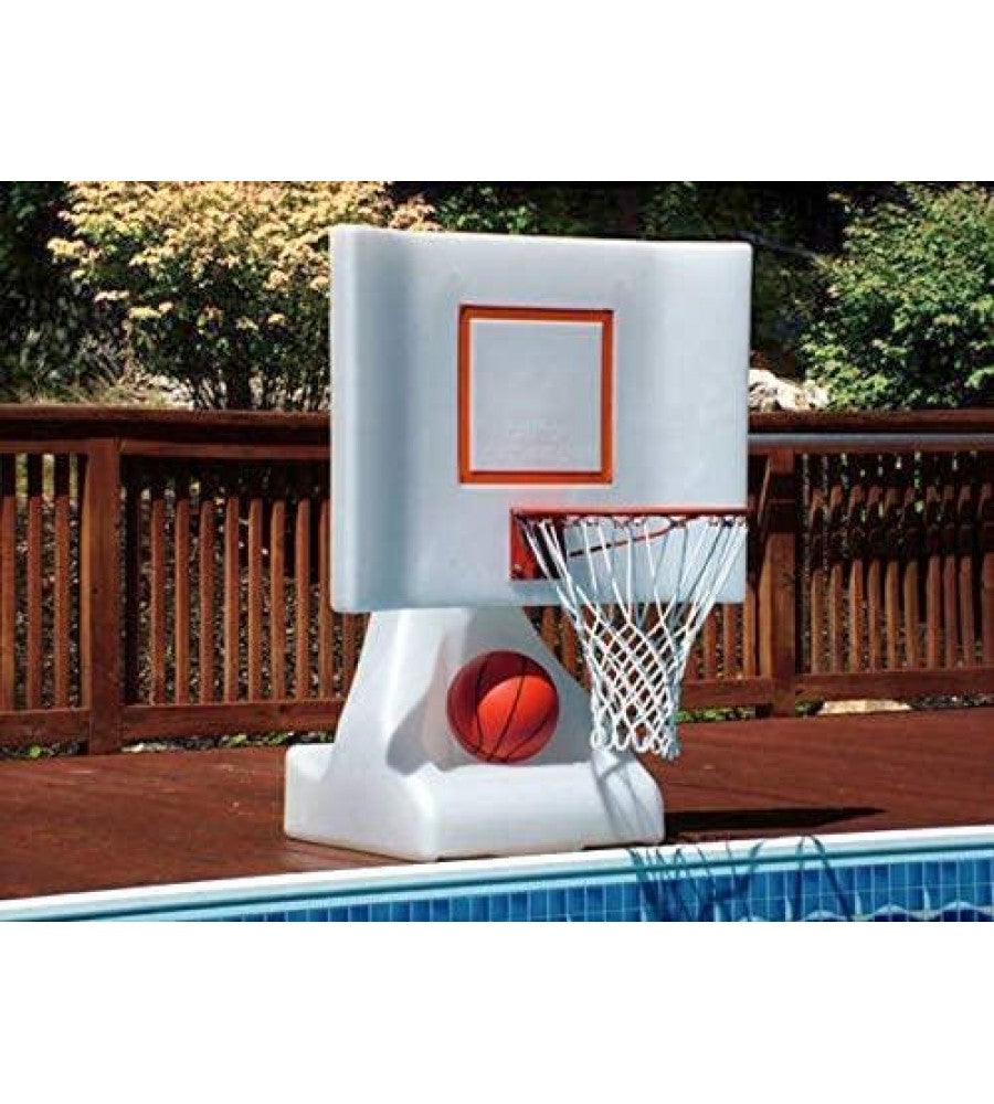 LED Pool Basketball Hoop With Glow Ball - Height Adjustable 3-4.6 Ft, Light Up Rim, Portable Poolside Game For Adults & Teens
